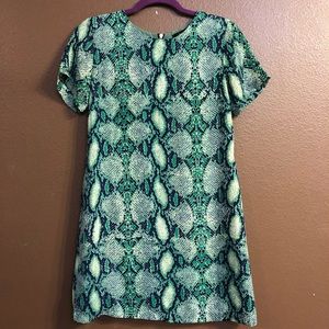 Olivaceous Snake Print Dress